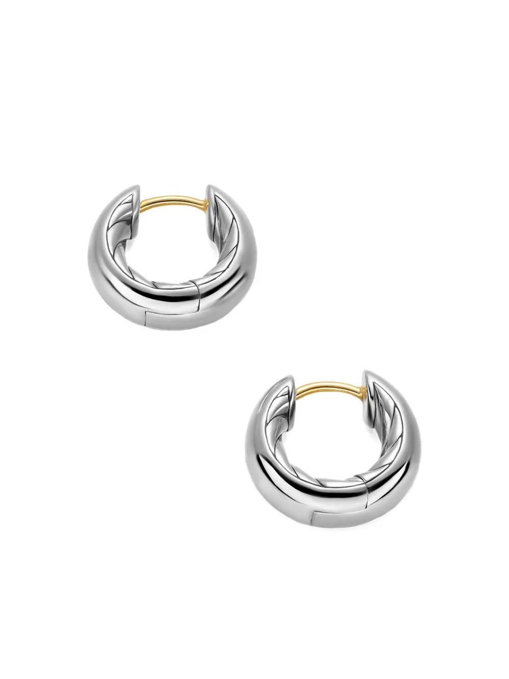 Sterling Silver Dy Mercer Micro Hoop Earrings (13.4mm)