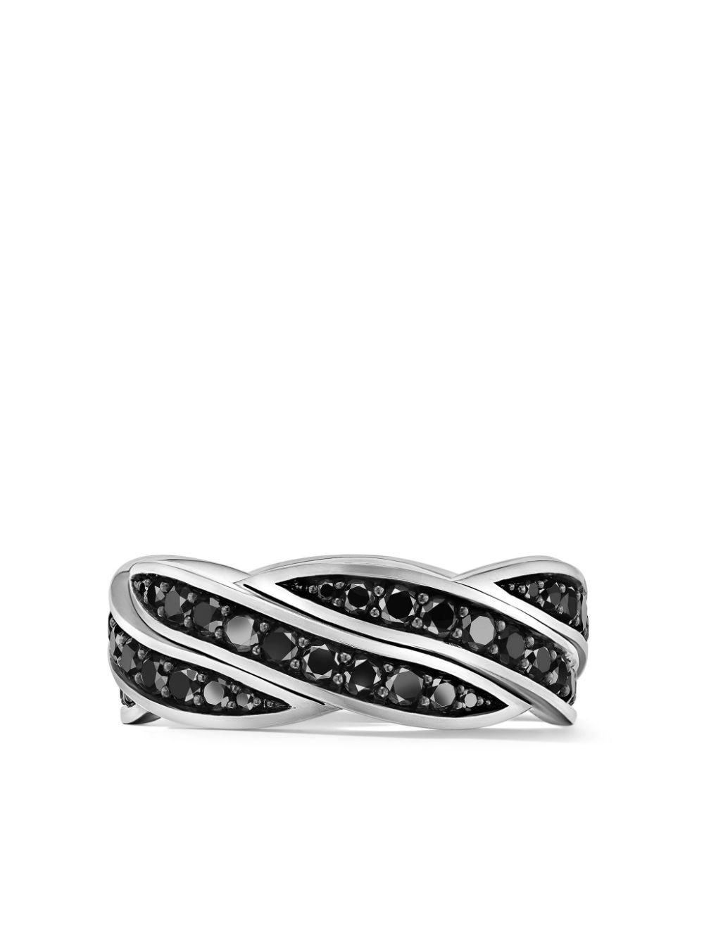 Shop David Yurman Sterling Silver Helios™ Diamond Band Ring