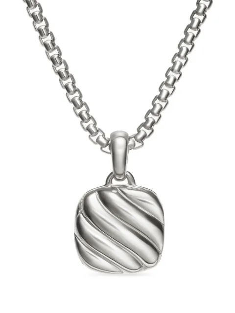 David Yurman sterling silver Sculpted Cable Square locket (22.5mm)