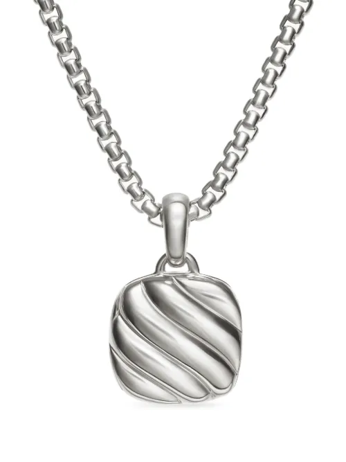 Pendentif carré Sculpted Cable en argen sterling - David Yurman - Modalova