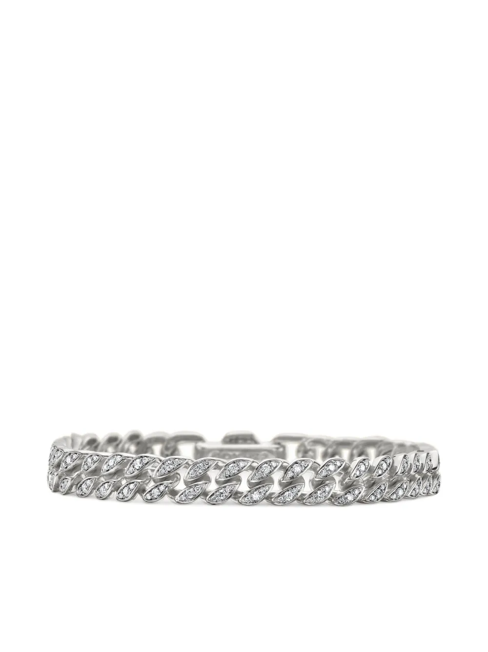 David Yurman Curb Chain ダイヤモンド ブレスレット 7mm スターリングシルバー - シルバートーン David Yurman Curb Chain ダイヤモンド ブレスレット 7mm スターリングシルバー - シルバートーン