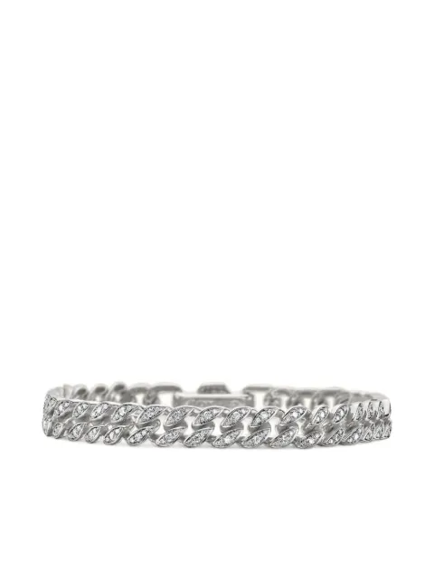 David Yurman sterling silver Curb Chain diamond bracelet (7mm)