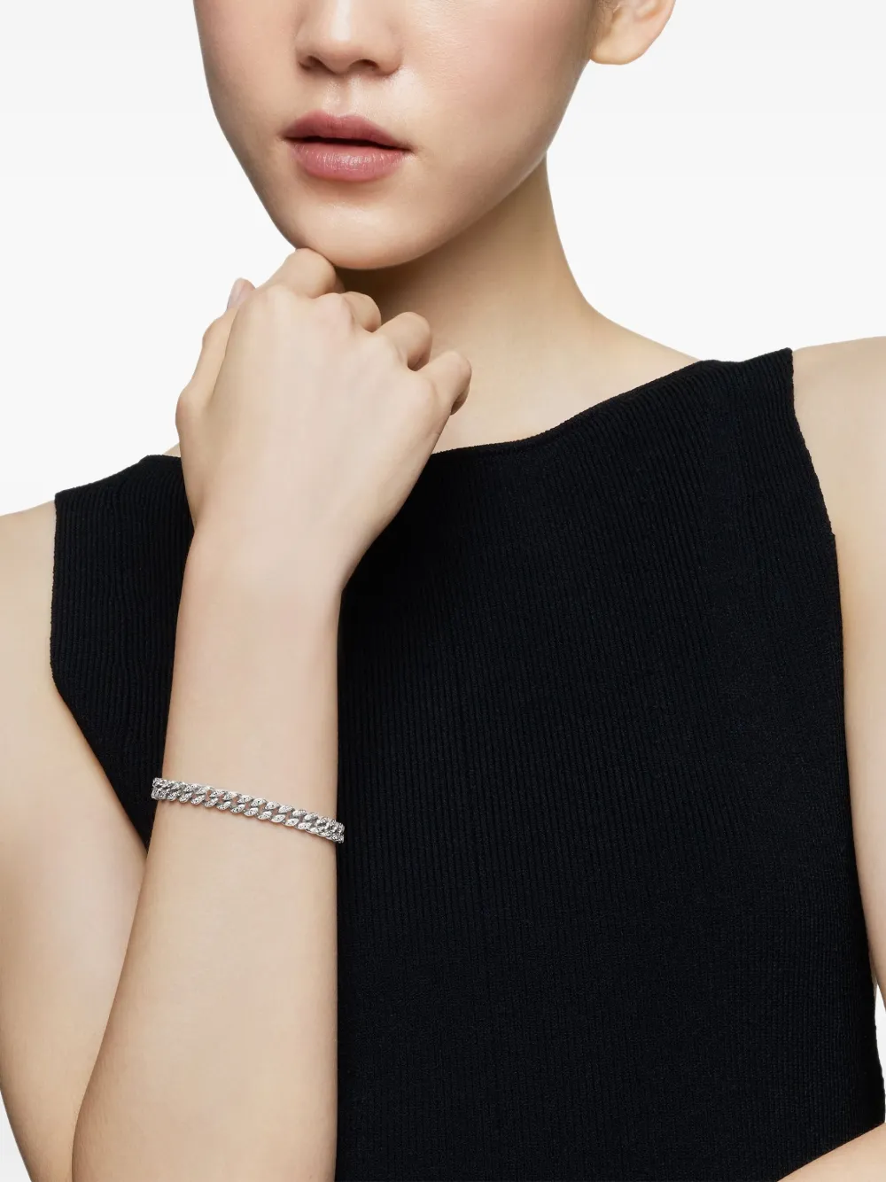 David Yurman 纯银 Curb Chain 钻石手链（7毫米） | Image 2