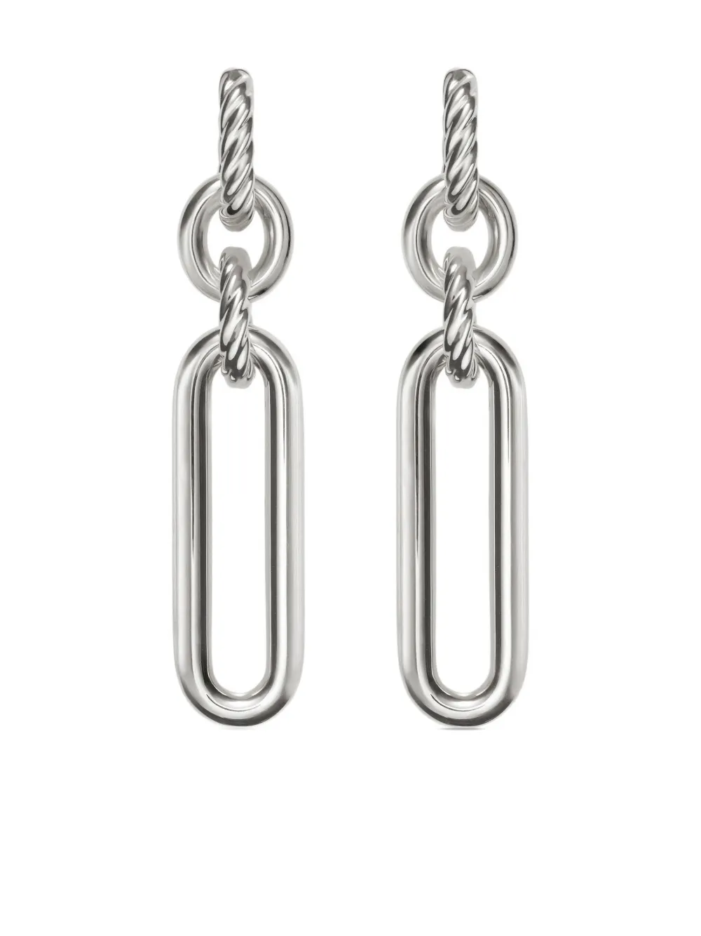 David Yurman aretes Lexington Double Link en plata de ley | plateado | Image 1