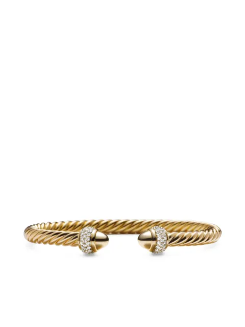 David Yurman pulsera Cable en oro amarillo de 18kt con diamantes de 5mm