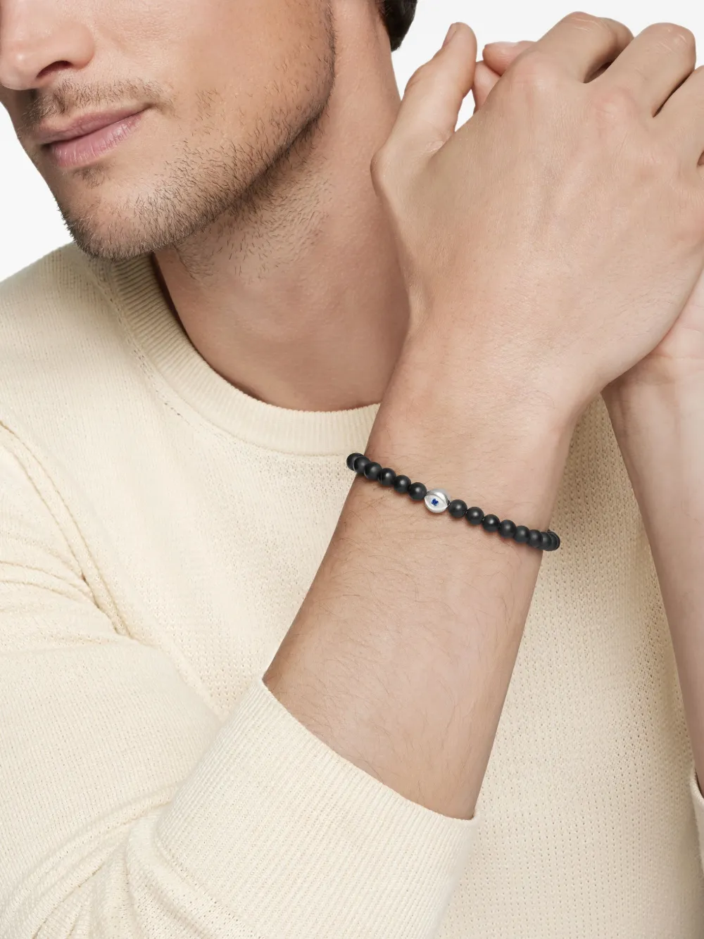 David Yurman sterling silver Spiritual Beads Evil Eye bracelet (6mm) | Image 2