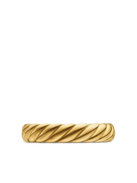 David Yurman 18kt yellow gold Sculpted Cable band ring (4.6mm)
