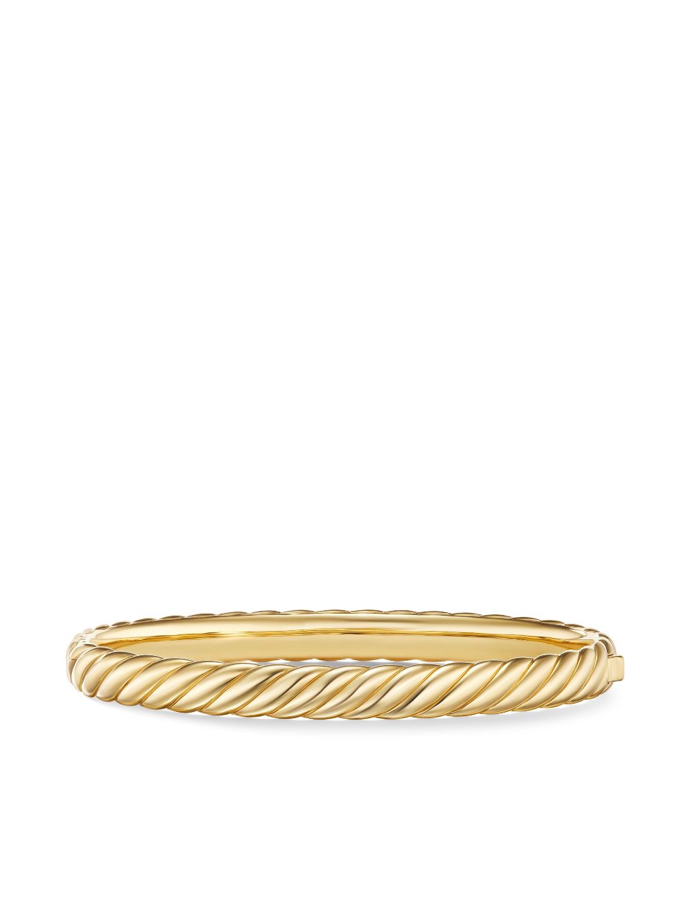 Shop David Yurman 18kt Yellow Gold Sculpted Cable Bracelet