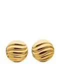 David Yurman 18kt yellow gold Sculpted Cable stud earrings (20mm)