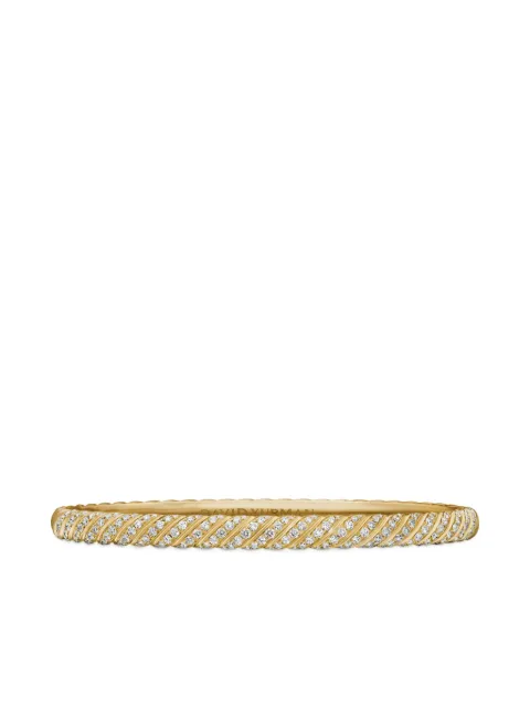 David Yurman pulsera Sculpted Cable en oro amarillo de 18kt con diamantes de 4.6mm