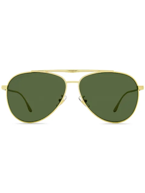 Longines double-bridge pilot-frame sunglasses