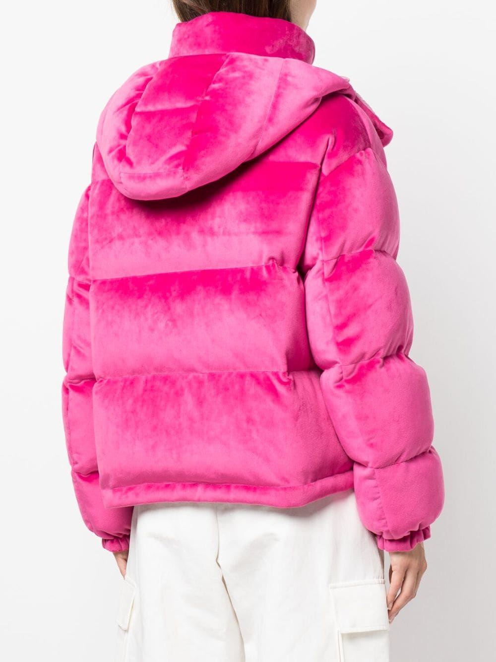 Shop Moncler Daos Chenille Puffer Jacket In Pink