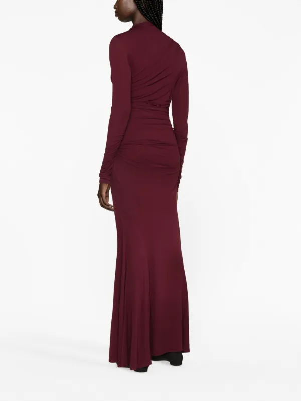 TOVE Africa Gathered Maxi Dress | Red | FARFETCH