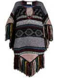 Chloé jacquard wool-blend poncho - Multicolour