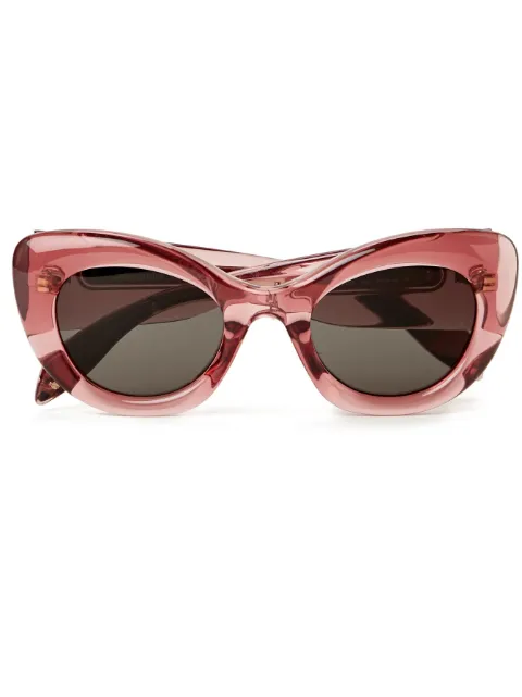Alexander McQueen Eyewear lunettes de soleil Translucent à monture papillon 