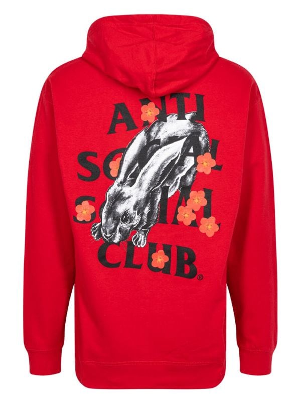 Anti social social discount club hoodie red