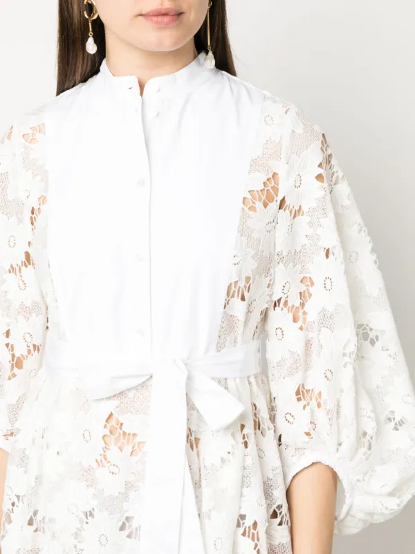 ERDEM Nairne floral-lace Midi Dress | White | FARFETCH ERDEM Nairne floral-lace Midi Dress | White | FARFETCH