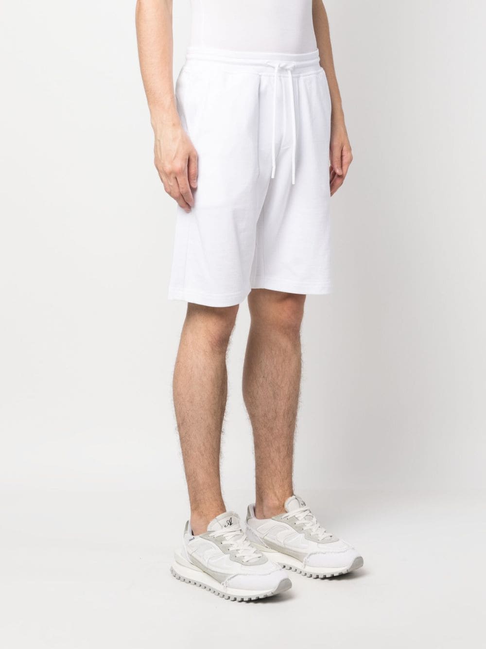 Shop Paul & Shark Above-knee Cotton Shorts In White