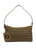 Fendi Pre-Owned 1990-2000s Zucchino leather tag handbag - Brown