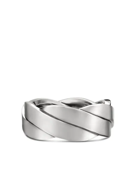 David Yurman sterling silver DY Helios band ring (9mm)