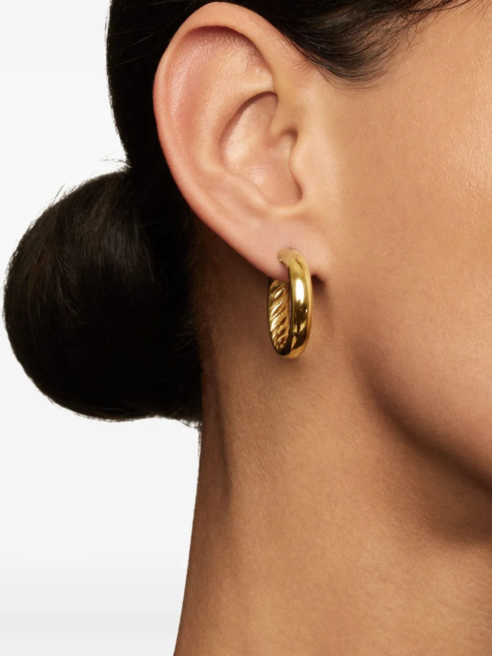 18kt Yellow Gold Dy Mercer Hoop Earrings (25.4mm)
