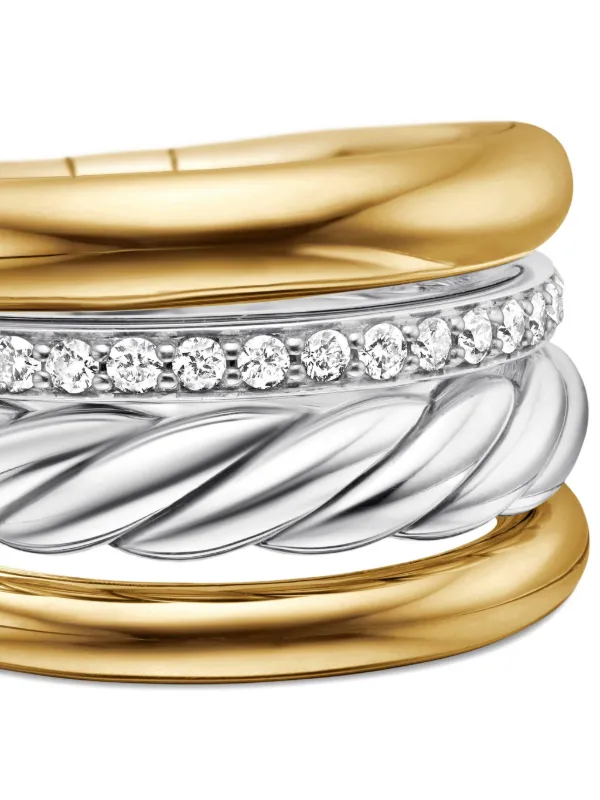 David Yurman 18kt Yellow Gold And Sterling Silver DY Mercer Multi