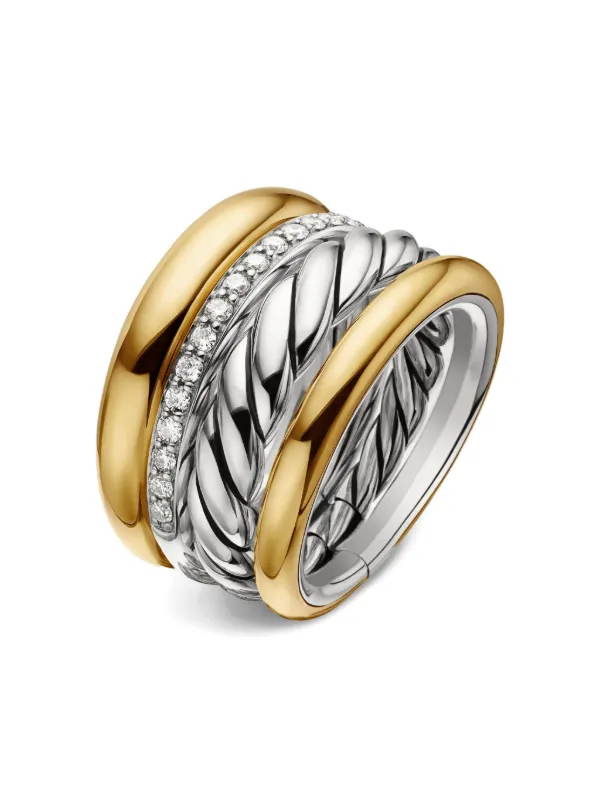 David Yurman 18kt Yellow Gold And Sterling Silver DY Mercer