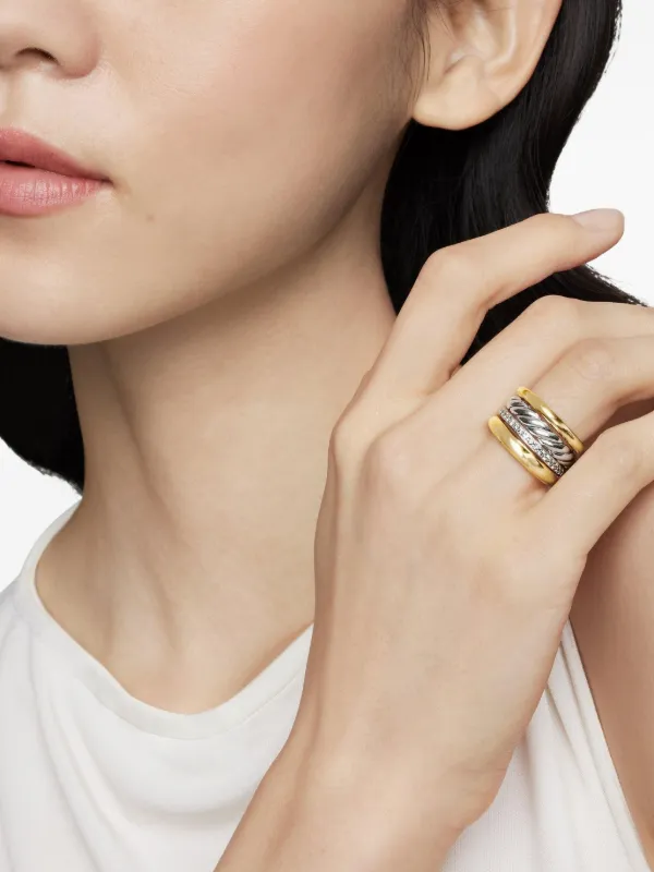 David Yurman 18kt Yellow Gold And Sterling Silver DY Mercer Multi