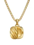 David Yurman 18kt yellow gold Sculpted Cable Square locket (22.5mm)