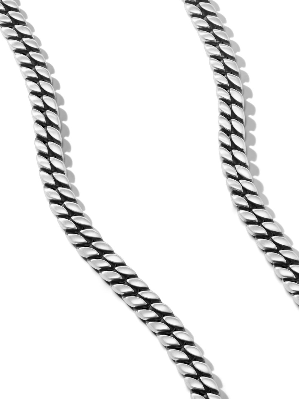Shop David Yurman Stainless Steel Curb Chain Necklace In Silver