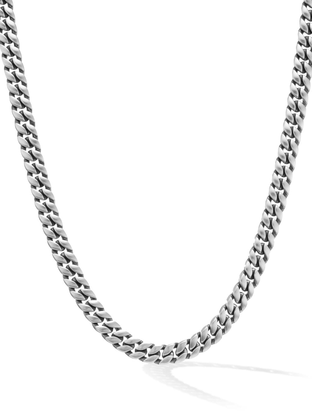 David Yurman Stainless Steel Curb Chain Necklace In Silver