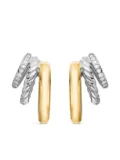 David Yurman 18kt yellow gold and sterling silver DY Mercer Multi diamond hoop earrings (21mm)
