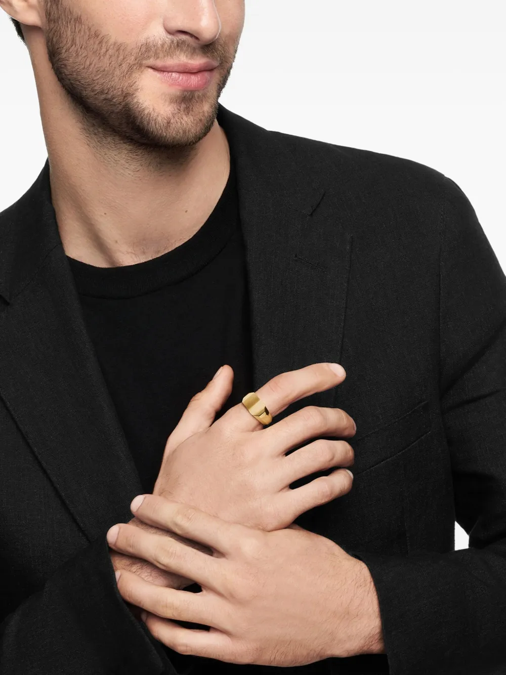 David Yurman 18kt yellow gold Streamline Cigar band ring (10.5mm) | Image 2