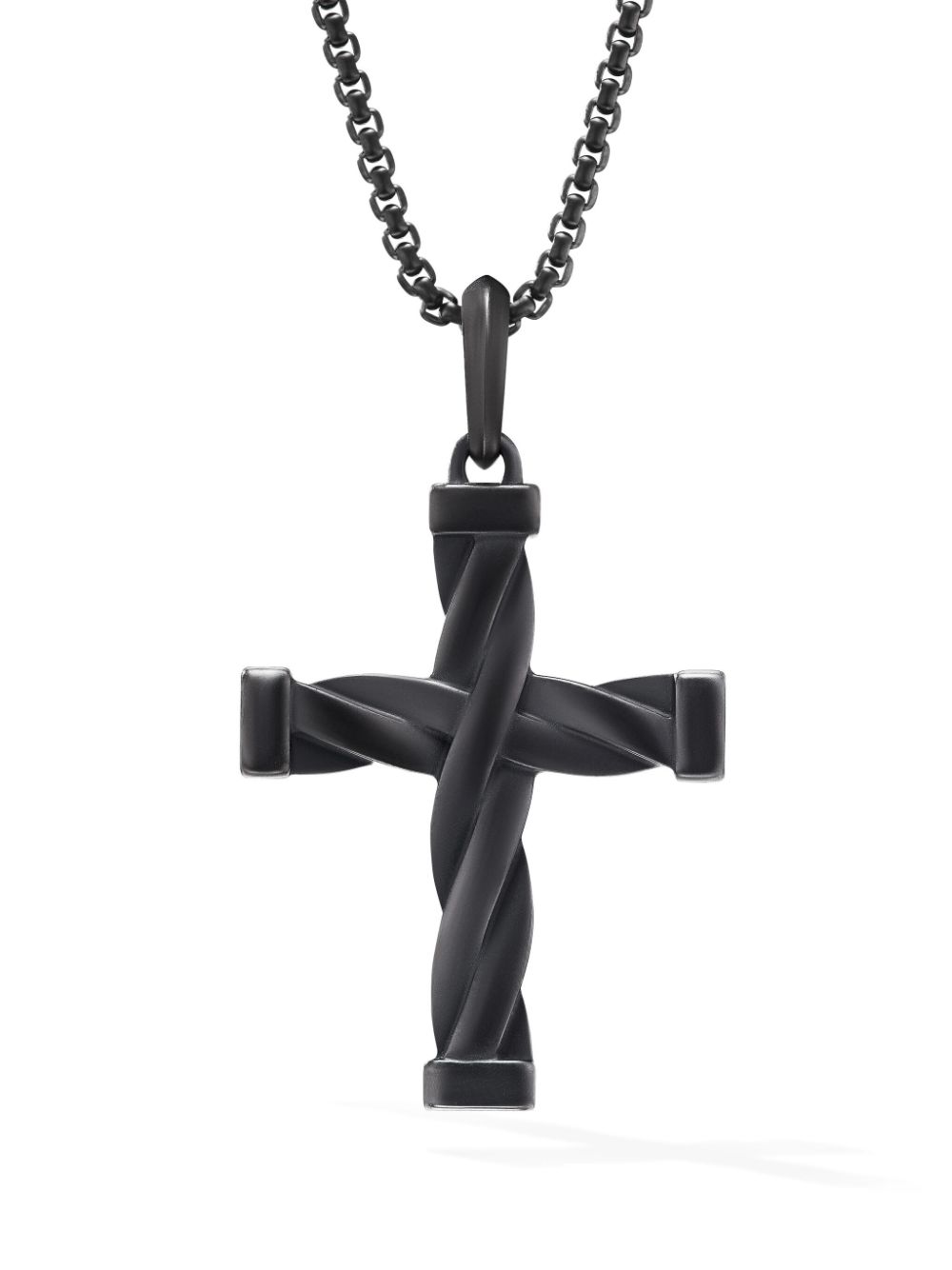 David Yurman cable-link cross pendant - Black