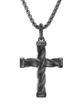 David Yurman DY Helios cross pendant (48mm) - Black