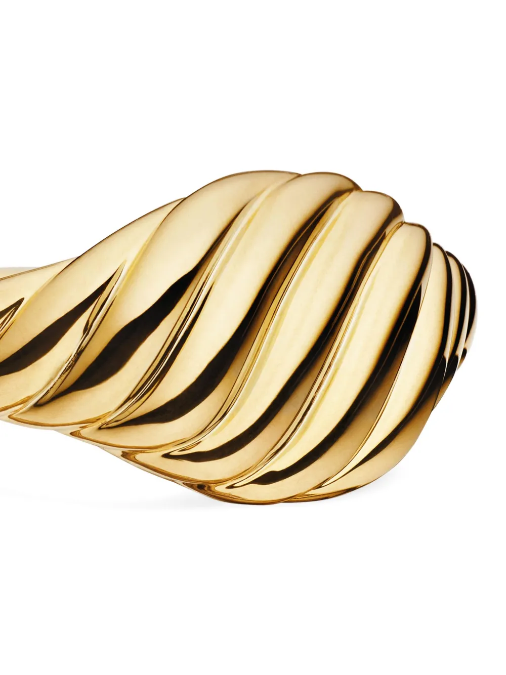 18kt Yellow Gold Sculpted Cable Micro Pinky Ring (7mm)