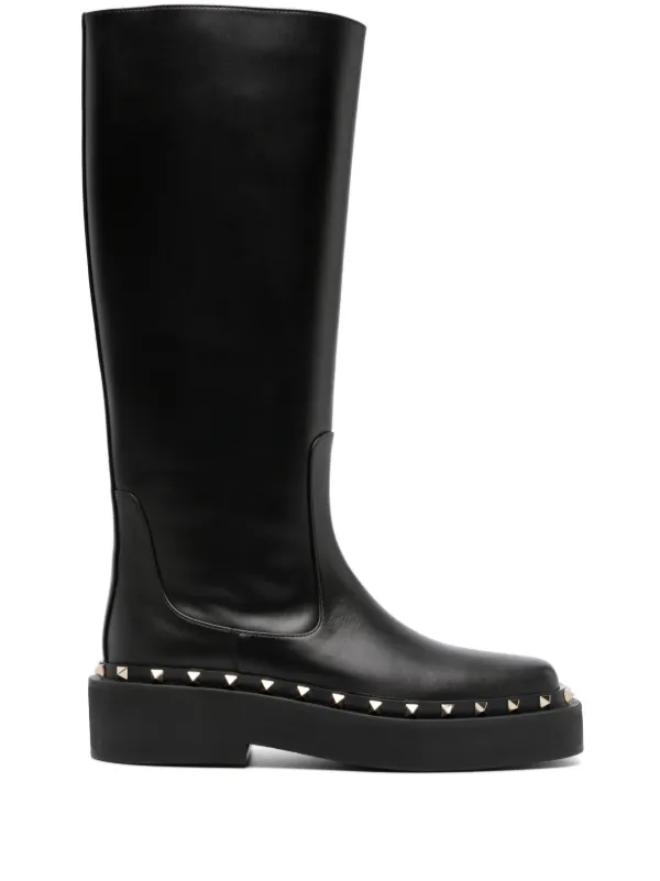 Valentino garavani rockstud leather on sale boots