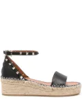 Valentino Garavani Rockstud 55mm flatform espadrilles - Black