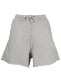 GANNI embroidered-logo drawstring shorts - Grey