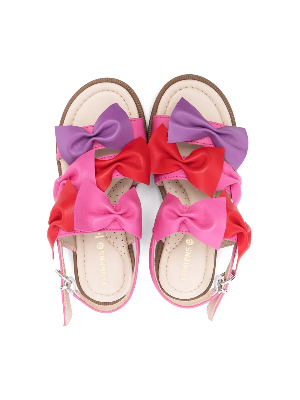 Shop Florens Colour-block Bow Sandals In Pink