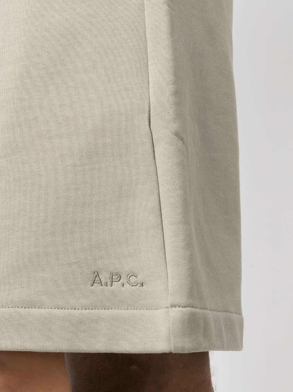Shop Apc Drawstring-waist Track Shorts In Green
