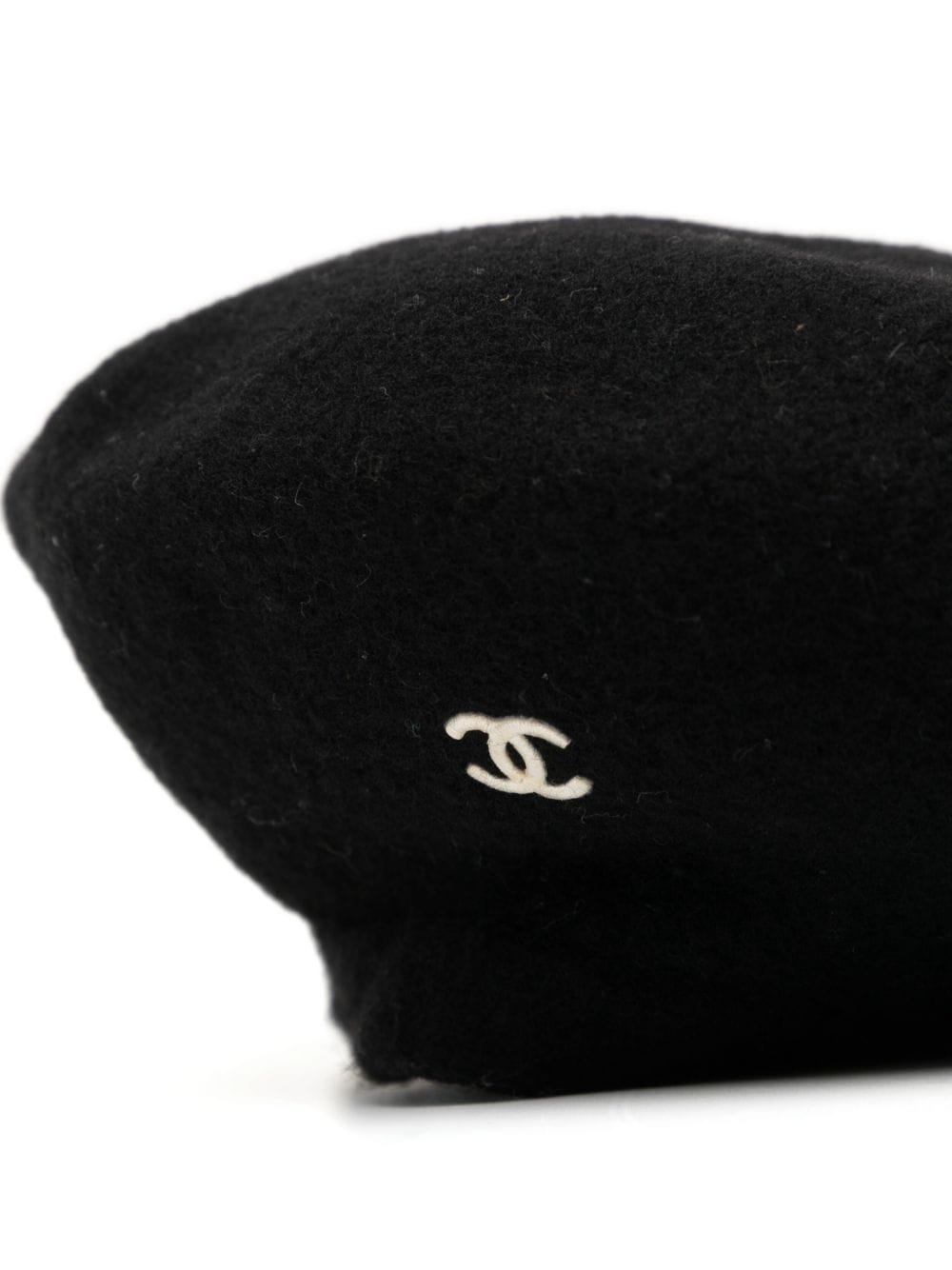 CHANEL Pre-Owned Baret met logo - Zwart