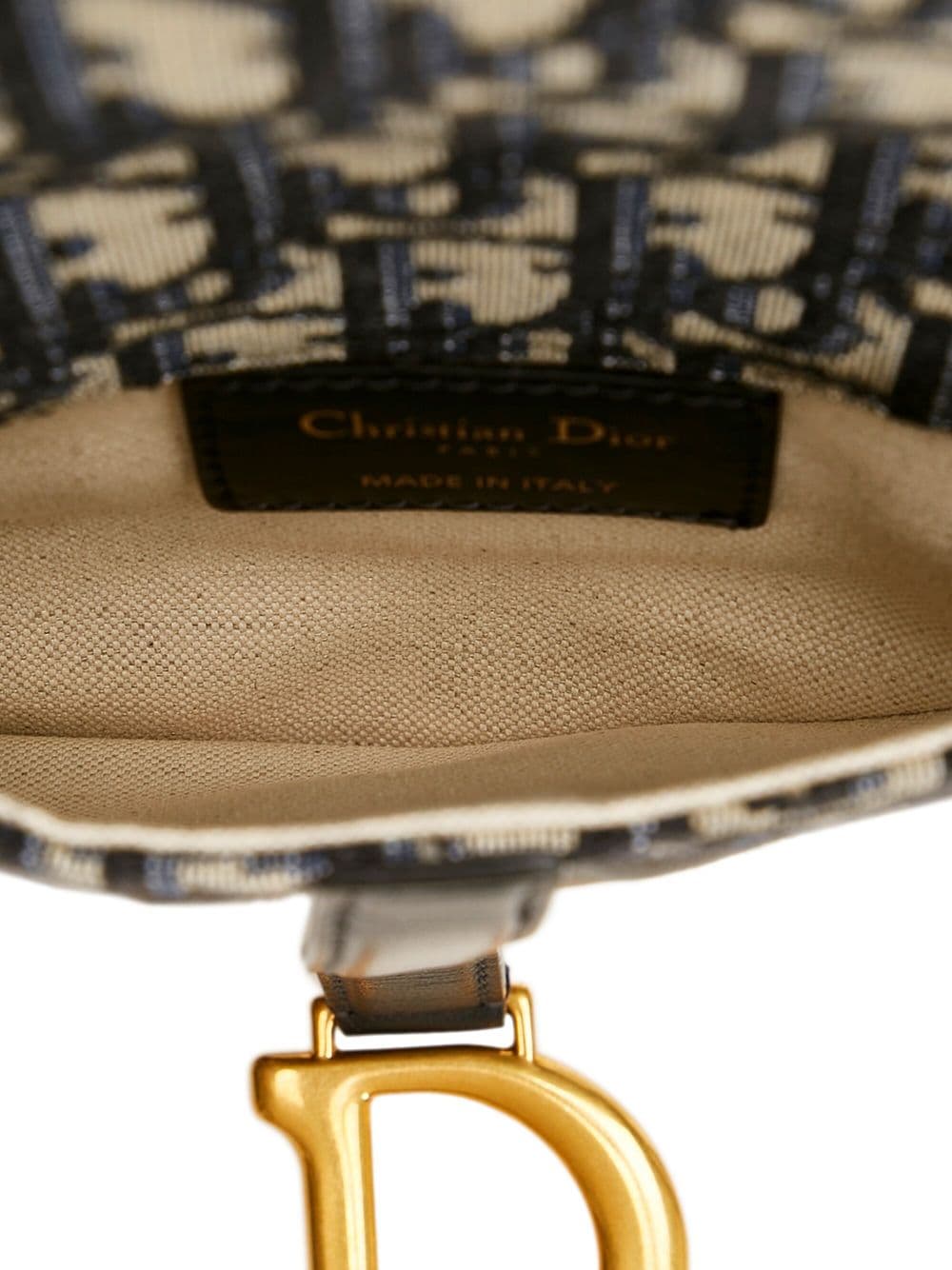 Pre-owned Dior Oblique Canvas Belt Bag In Blue