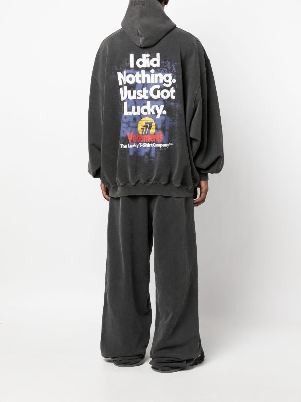 VETEMENTS graphic-print Drawstring Hoodie - Farfetch