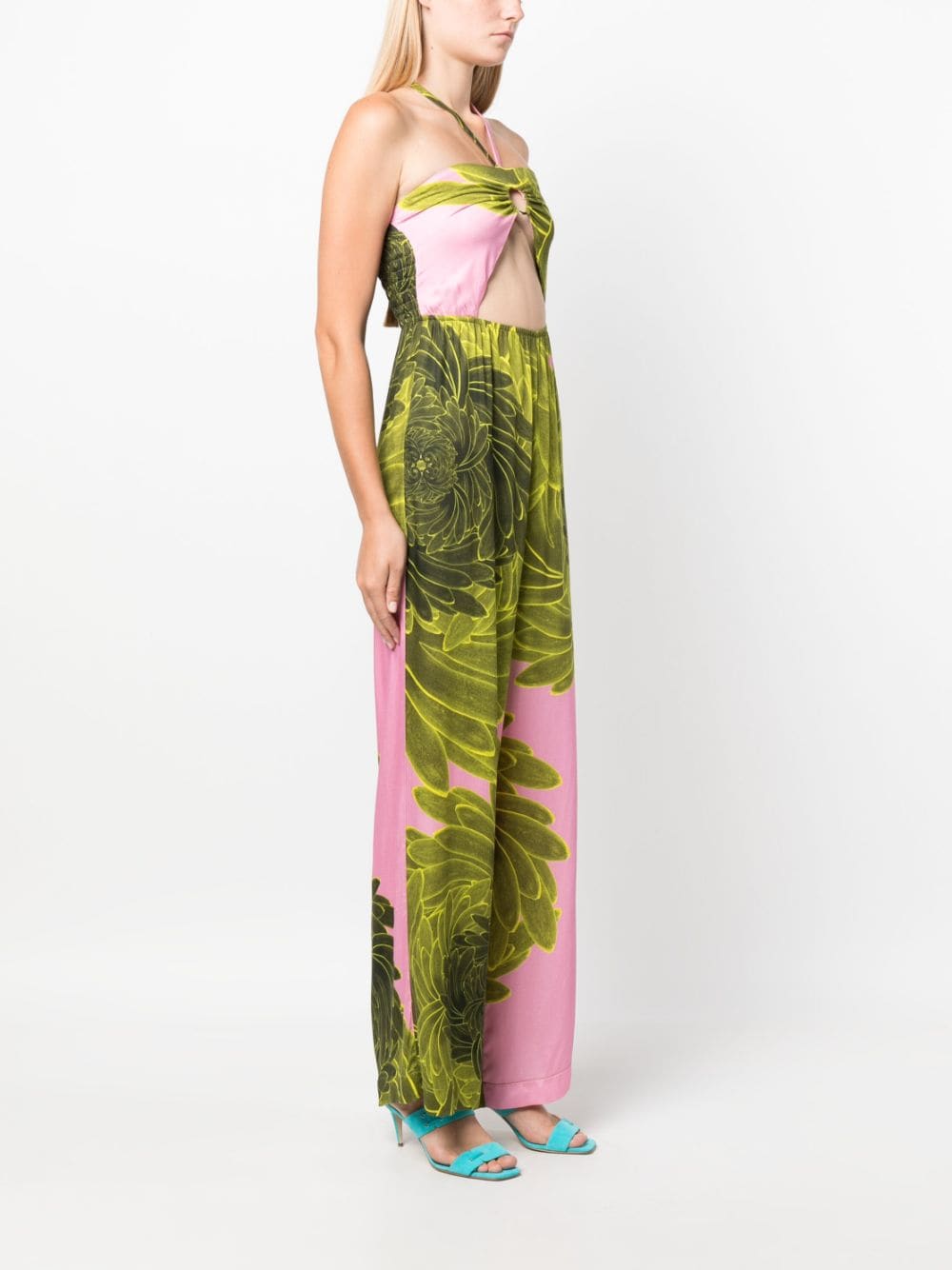 Shop Themis Z Gr Phoebe Floral-print Jumpsuit In Green