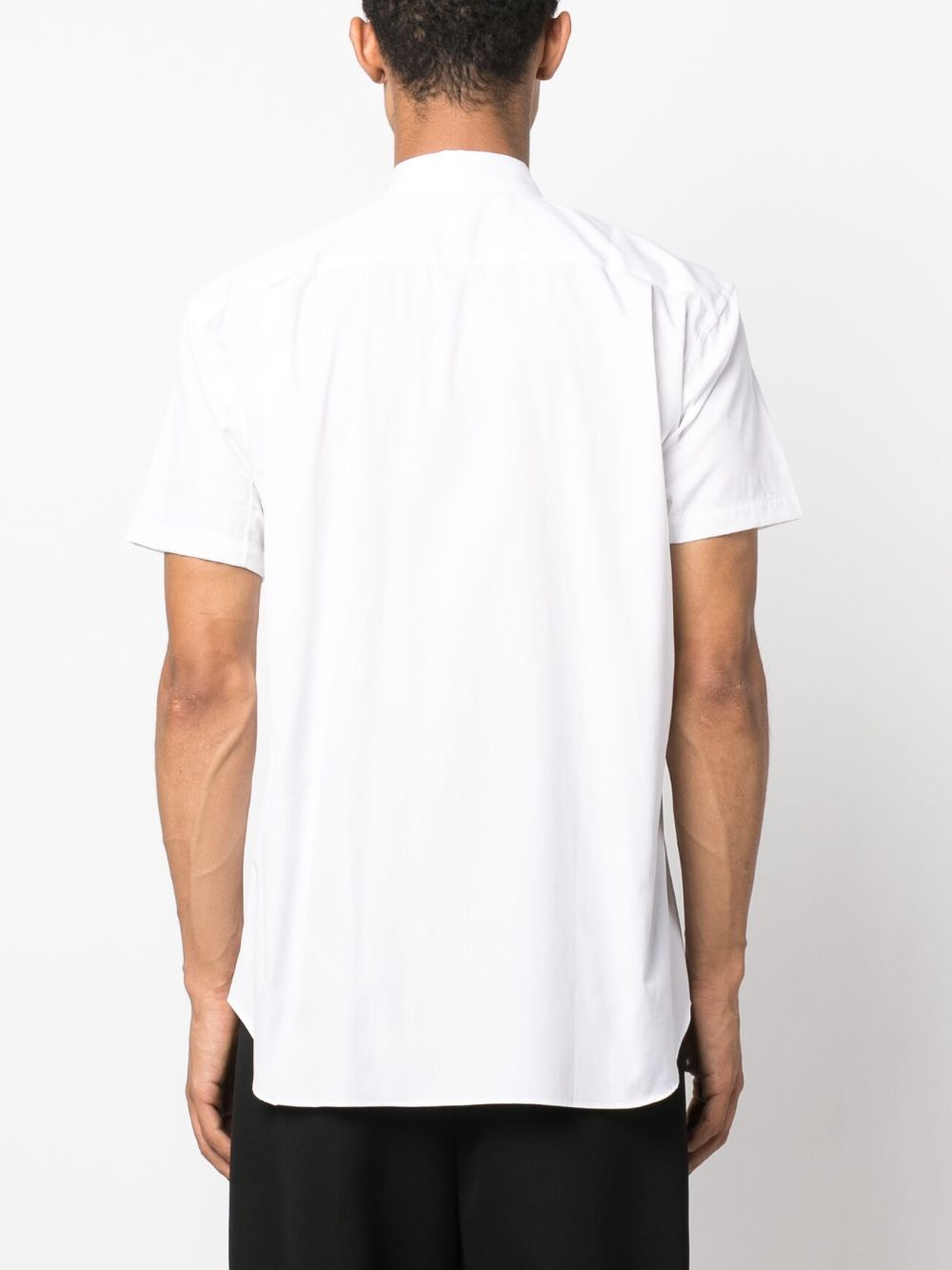 Shop Comme Des Garçons Shirt Graphic-print Cotton Shirt In White