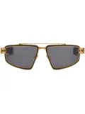 Balmain Eyewear Titan tinted pilot-frame sunglasses - Black