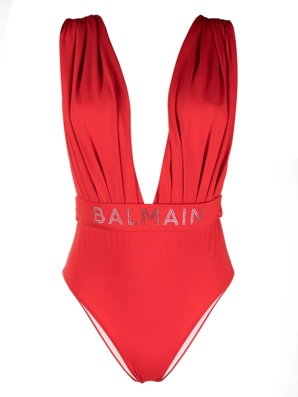 Balmain Badpak met V-hals Rood