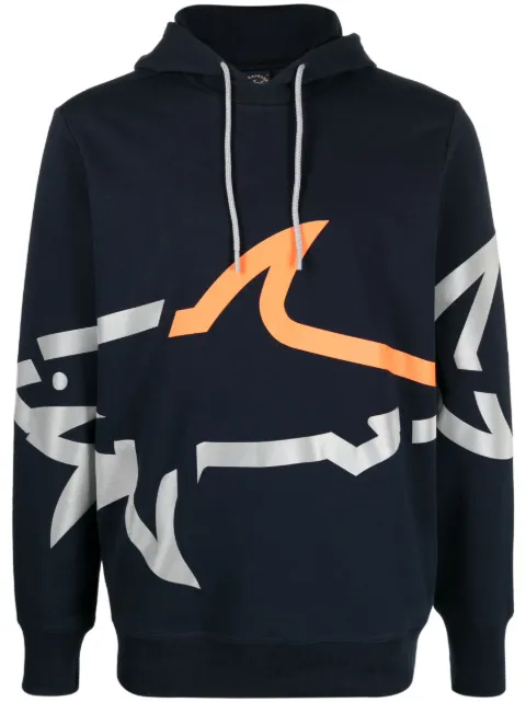 Paul & Shark shark-print hoodie
