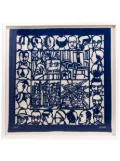 TASCHEN The Silk Scarf 'Haircut' by Ai Weiwei - Blue